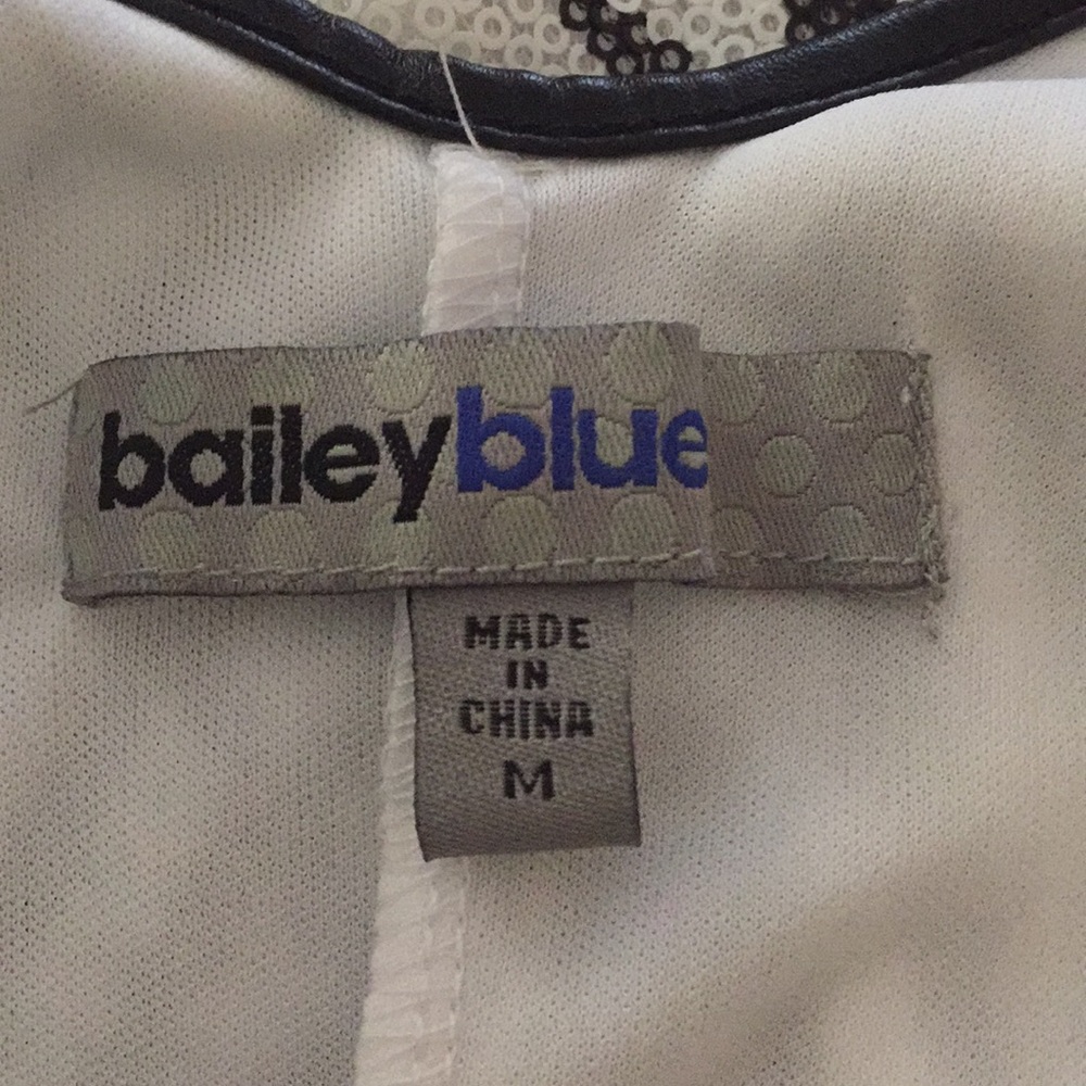 Bailey Blue,sequined dress, M, black & white NWT - Picture 5 of 7